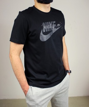 Nike Air Max ORYGINAŁ męska koszulka BAWEŁNIANA CZARNY T-Shirt