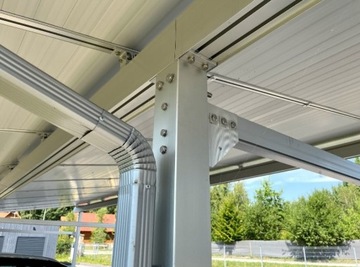 CARPORT FOTOWOLTAICZNY WIATA SOLARNA 3 AUTA ALU