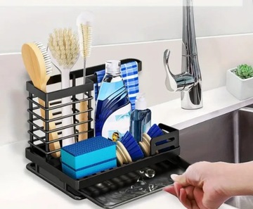 Кухонный органайзер для губок и посудомоечных машин со сливом для раковины