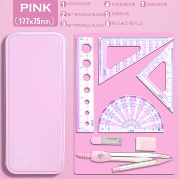 Алюминиевая линейка синего цвета Компас и веревка