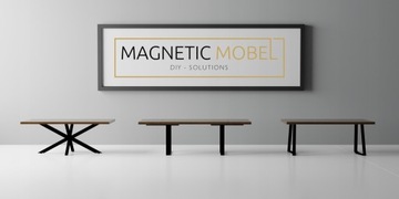 2x металлические ножки стола черные 80х72 см (100х40)