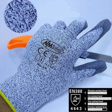 NMShield 1/2/5/10/12 Pairs Anti-Knife Security Protection Glove with HPPE L