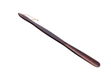 DŁUGA 73 cm drewniana ŁYŻKA do butów kol c. orzech
