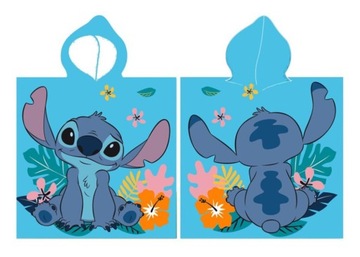 STITCH DISNEY ponczo kąpielowe z kapturem 110x55cm