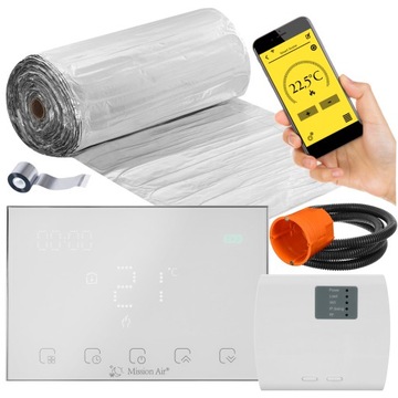 ZESTAW MATA GRZEWCZA grzejna Mission Air pod panele MAL-160W/m² 15m² WiFi