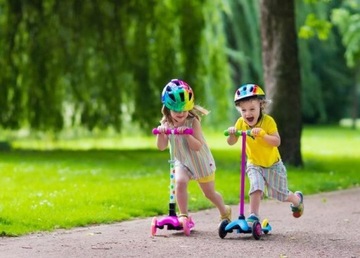 HULAJNOGA TRÓJKOŁOWA DLA DZIECI TOBBI-TOYS BALANSOWA KOŁA LED RÓŻOWA PRINCE