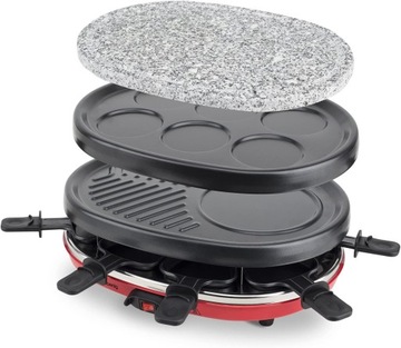 Grill elektryczny H.Koenig RP 412 Raclette czerwony 900 W