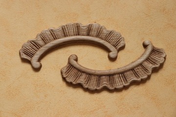 Dekor 13x5cm, aplikacja, sztukateria 2szt- D158