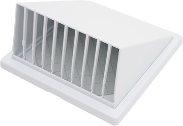 ВЕНТИЛЯЦИОННАЯ РЕШЕТКА ВЫТЯЖКА 100 НАРУЖНАЯ С ВЫТЯЖКОМ Белая С ОБРАТНЫМ КЛАПАНОМ