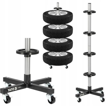 YATO MOBILNY STOJAK NA KÓŁKACH NA KOŁA WIESZAK NA OPONY FELGI YT-55691