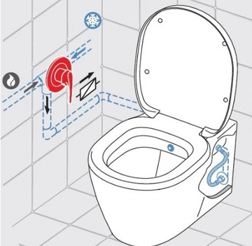 Унитаз безободковый AVVA с функцией биде + смеситель