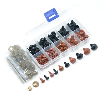 100шт пластиковые носы и защитные глаза для куклы Медведя