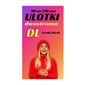 ulotki dwustronne dl 2000 sztuk kreda 130 gram