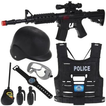 ZESTAW POLICJANTA DLA DZIECI 9 Elementów