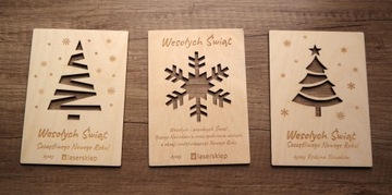 Подарок для рождественской открытки с гравировкой для праздников A6