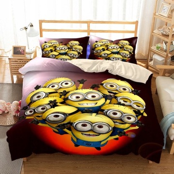 KOMPLET POŚCIELI 2 POSZEWKA MINIONKI 160 X 200 MINIONS BOB