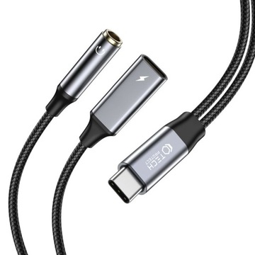 Kabel Adapter PD60W/6A USB-C/Mini Jack 3.5mm/USB-C Tech-Protect Ultraboost