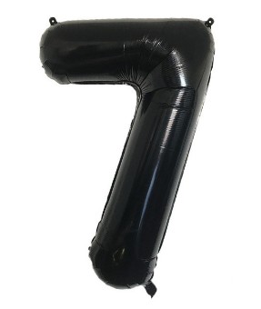 BALON FOLIOWY CYFERKA CYFRA 7 CZARNA GIGANT 80CM