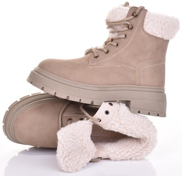 ЖЕНСКИЕ ЗИМНИЕ БОТИНКИ, УТЕПЛЕННАЯ ОБУВЬ, КОРИЧНЕВАЯ КОЖА