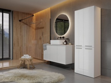 ПОЛКА ДЛЯ ВАННОЙ КОМНАТЫ С КОРЗИНОЙ ДЛЯ БЕЛЬЯ 60см