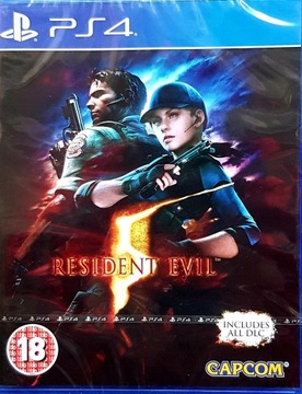 PS4 RESIDENT EVIL 5 V / NOWA / FOLIA / DODAT. MAPY