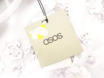 36 ASOS SUKIENKA CEKINOWA PROSTA NOWA WHITE T1746