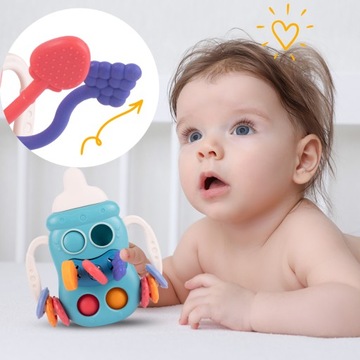 СЕНСОРНАЯ ИГРУШКА-ПОГРЕМКА БУТЫЛОЧКА МОНТЕССОРИ ДЛЯ МАЛЫШЕЙ