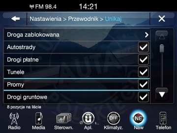 CHRYSLER PACYFICA UC84 POLSKIE MENU RADIO MAPA USA
