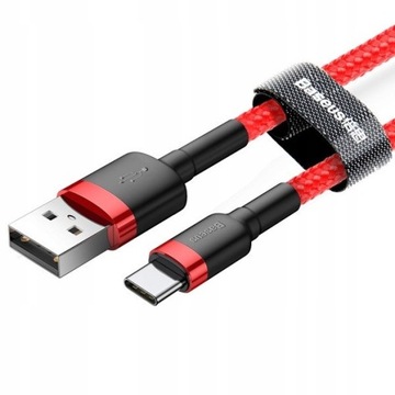 Кабель USB-C QC3.0 3A прочного нейлонового кабеля Baseus Cafule/шнур USB-C QC3.0 3A