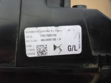 CITROEN DS4 II SVĚTLO LEVÝ ZADNÍ 9844895180 ORIGINÁLNÍ EVROPA