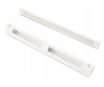 BIAŁY krótki nawiewnik ciśnieniowy do okien okna Ventec VT601 277 mm