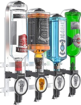 Dozownik do alkoholu na 4 butelki dozuje 25ml