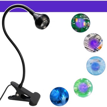 УФ-ЛАМПА 3 Вт ДЛЯ ЗАКАЛКИ ПАЯЛЬНОЙ МАСКИ USB 395-405NM 32 СМ 6 В ГУСИНАЯ ШЕЯ