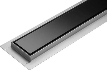 ODPŁYW LINIOWY SLIM 60 CM CZARNE SZKŁO HARTOWANY
