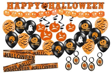 BALONY zestaw na HAPPY HALLOWEEN dekoracja z baner
