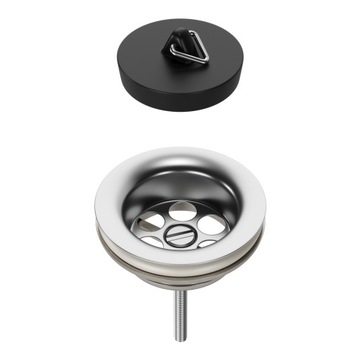 Spust zlewozmywakowy z sitkiem i korkiem 60 mm AQUADE