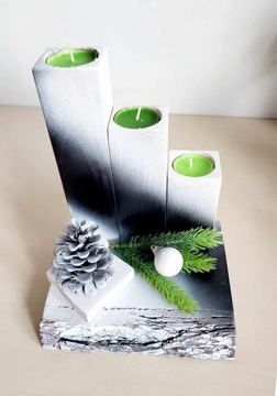 Рождественский головной убор деревянный подсвечник с украшением конуса рождественский