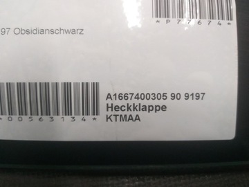 VÍKO KUFRU ZADNÍ NISSAN NV200 ENV200