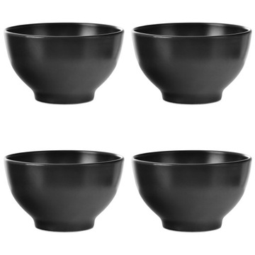 4x Miska MISECZKA salaterka czarna zestaw misek