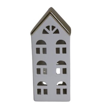 DOMEK DOM CERAMICZNY ŚWIECZNIK LAMPION KAMIENICZKA TEALIGHT NA PREZENT