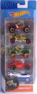 Hot Wheels 5autek,samochodzików HW Jungle Rally
