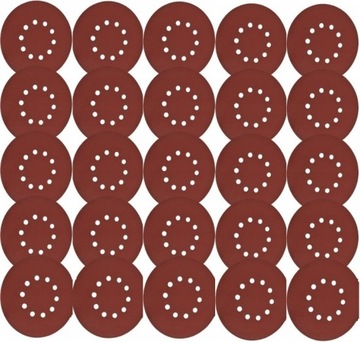 PAPIER ŚCIERNY KRĄŻEK DO ŻYRAFY 10 otworów 225mm NA PŁÓTNIE P 220 x 25 szt