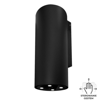 Okap kominowy Tubo OR Black Matt Gesture Control