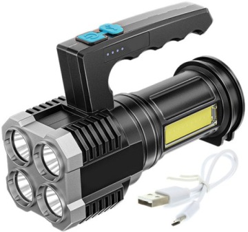 Mocna Latarka LED OSL COB Akumulator 18650 Szperac