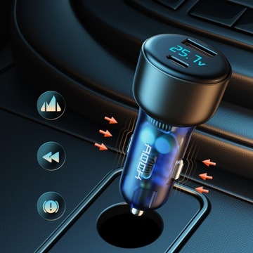 Автомобильное зарядное устройство 72 Вт USB+USB-C Очень мощное