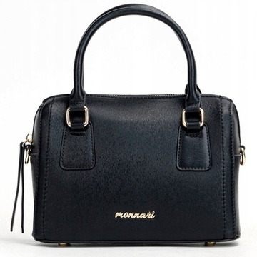 TOREBKA DAMSKA KUFEREK SKÓRA EKOLOGICZNA MONNARI BAG1230-020 CZARNA