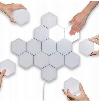 Lampa LED Modułowa Biała Dotykowa 6 Sztuk+zasilacz
