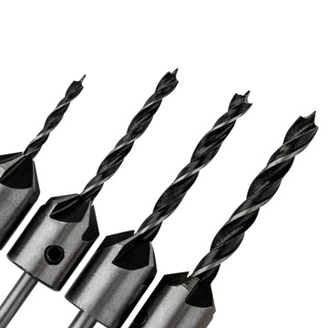 Набор сверл СВЕРЛА с зенковкой по дереву, 5 элементов КАЧЕСТВО