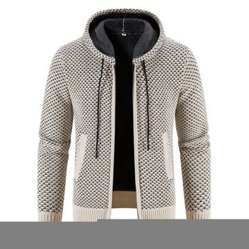 Men Cardigan Winter Hooded Solid Sweater Autumn Wi