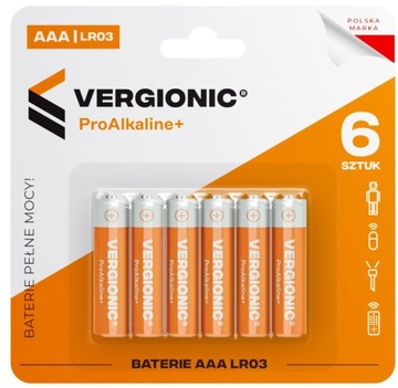 6x BATERIA ALKALICZNA SUPER JAKOŚĆ R3 AAA R03 6szt BLISTER